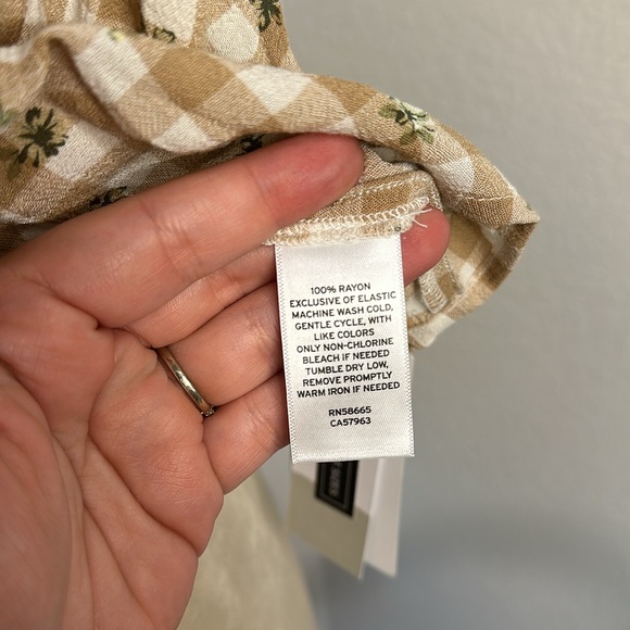 NWT Nordstrom BP Picnic Check Crop Top Boho - Picture 11 of 11